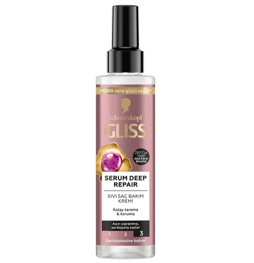 سرم محافظ حرارت و ترمیم رفع کشسانی مو دکلره گلیس